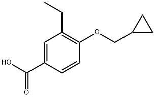 4-(Cyclopropylmethoxy)-3-ethylbenzoic acid,1369766-16-4,结构式