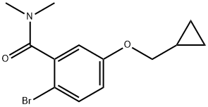 2-Bromo-5-(cyclopropylmethoxy)-N,N-dimethylbenzamide 结构式