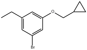 1-Bromo-3-(cyclopropylmethoxy)-5-ethylbenzene 结构式