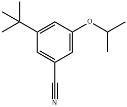 3-(1,1-Dimethylethyl)-5-(1-methylethoxy)benzonitrile 化学構造式