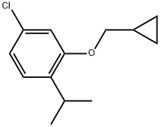 4-Chloro-2-(cyclopropylmethoxy)-1-(1-methylethyl)benzene 结构式