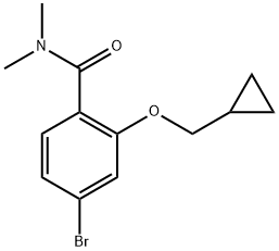 4-Bromo-2-(cyclopropylmethoxy)-N,N-dimethylbenzamide,1369799-69-8,结构式