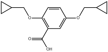 2,5-Bis(cyclopropylmethoxy)benzoic acid Structure