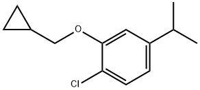 1-chloro-2-(cyclopropylmethoxy)-4-isopropylbenzene Struktur