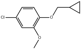 4-Chloro-1-(cyclopropylmethoxy)-2-methoxybenzene 化学構造式