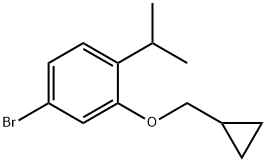 4-bromo-2-(cyclopropylmethoxy)-1-isopropylbenzene Struktur