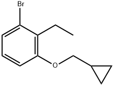 1-bromo-3-(cyclopropylmethoxy)-2-ethylbenzene,1369846-54-7,结构式