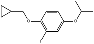 1-(Cyclopropylmethoxy)-2-iodo-4-(1-methylethoxy)benzene 结构式