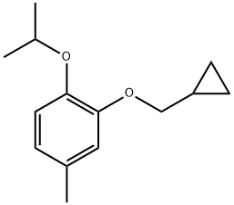 2-(Cyclopropylmethoxy)-4-methyl-1-(1-methylethoxy)benzene,1369861-85-7,结构式