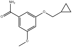 3-(Cyclopropylmethoxy)-5-methoxybenzamide,1369887-45-5,结构式