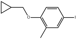 1-(Cyclopropylmethoxy)-4-iodo-2-methylbenzene,1369890-75-4,结构式