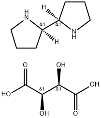 (R,R)-2,2'-ビピロリジン L-酒石酸塩 三水和物 化学構造式