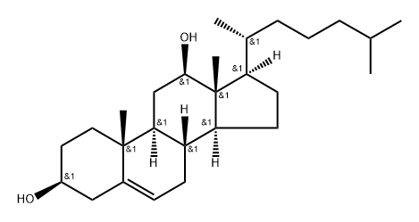 Cholest-5-ene-3,12-diol, (3β,12β)- Struktur