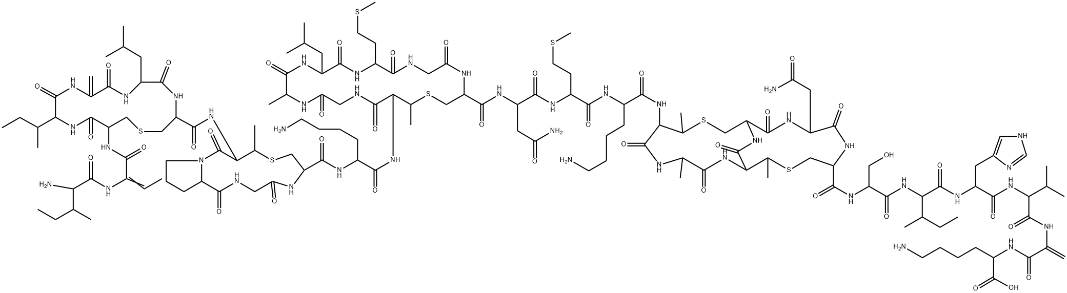 乳酸链球菌素Z,137061-46-2,结构式