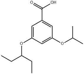 3-(1-Ethylpropoxy)-5-(1-methylethoxy)benzoic acid Structure