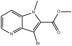methyl 3-bromo-1-methyl-1H-pyrrolo[3,2-b]pyridine-2-carboxylate Struktur