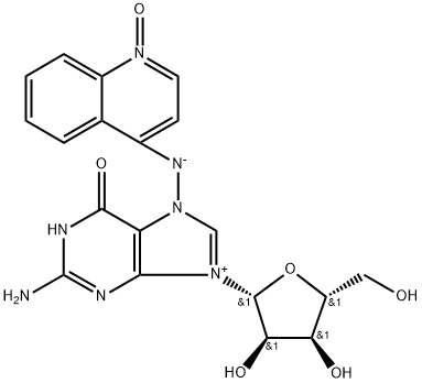 N(4)-(guanosin-7-yl)-4-aminoquinoline 1-oxide Structure