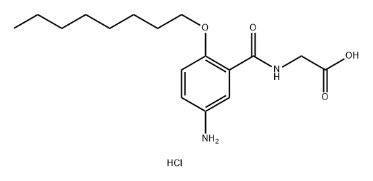 Hippuric acid, 5-amino-2-(octyloxy)-, hydrochloride,13738-14-2,结构式