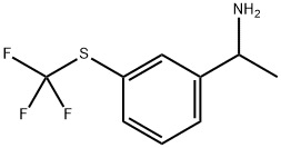 Benzenemethanamine, α-methyl-3-[(trifluoromethyl)thio]- 化学構造式