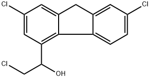 9H-Fluorene-4-methanol, 2,7-dichloro-α-(chloromethyl)- Structure