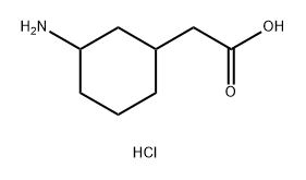 2-(3-aminocyclohexyl)acetic acid hydrochloride, Mixture of diastereomers Structure