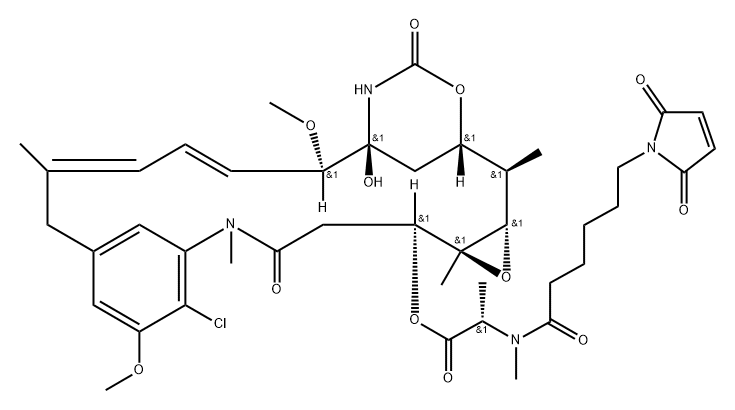 Maytansine, N2'-deacetyl-N2'-[6-(2,5-dihydro-2,5-dioxo-1H-pyrrol-1-yl)-1-oxohexyl]- Structure