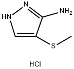 4-(甲硫基)-1H-吡唑-3-胺(盐酸盐),1375472-48-2,结构式