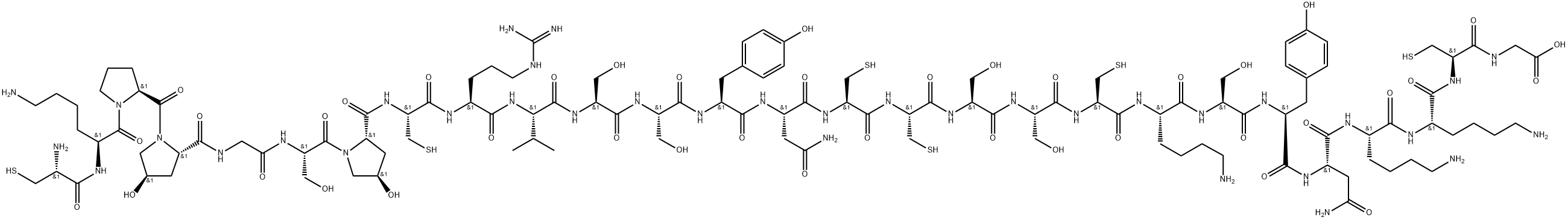 omega-conotoxin RVIA, Conus radiatus Structure