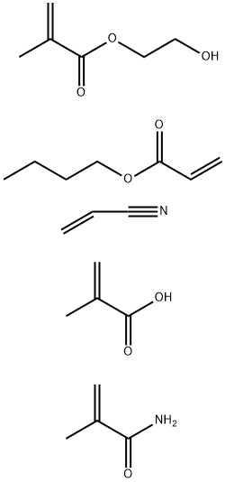 2-Methyl-2-propenoic acid polymer with butyl 2-propenoate, 2-hydroxyethyl 2-methyl- 2-propenate 2-methyl-2-propenoate and 2-propenenitrile Structure