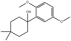 1-(2,5-dimethoxyphenyl)-4,4-dimethylcyclohexanol Struktur