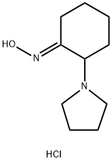 N-[2-(pyrrolidin-1-yl)cyclohexylidene]hydroxylamine hydrochloride 化学構造式