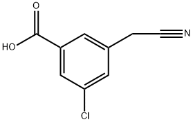 3-氯-5-(氰甲基)苯甲酸 结构式