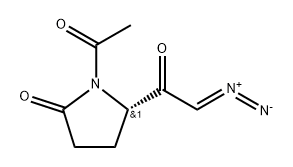 2-Pyrrolidinone, 1-acetyl-5-(diazoacetyl)-, (S)- (9CI) Structure