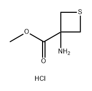 3-Thietanecarboxylic acid, 3-amino-, methyl ester, hydrochloride (1:1) Struktur