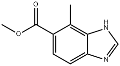 4-Methyl-3H-benzoimidazole-5-carboxylic acid methyl ester 化学構造式