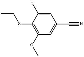 4-(Ethylthio)-3-fluoro-5-methoxybenzonitrile 结构式