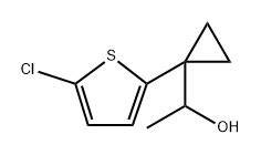 Cyclopropanemethanol, 1-(5-chloro-2-thienyl)-α-methyl- 化学構造式