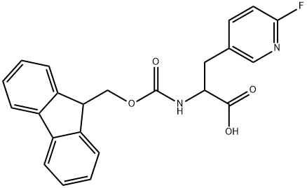 2-((((9H-fluoren-9-yl)methoxy)carbonyl)amino)-3-(6-fluoropyridin-3-yl)propanoicacid,1379856-01-5,结构式