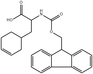 3-(cyclohex-3-en-1-yl)-2-({[(9H-fluoren-9-yl)methoxy]carbonyl}amino)propanoic acid 化学構造式