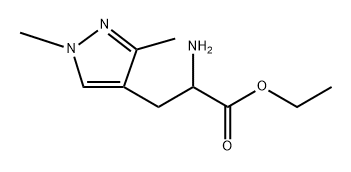 1H-Pyrazole-4-propanoic acid, α-amino-1,3-dimethyl-, ethyl ester Structure