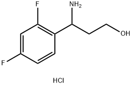 Benzenepropanol, γ-amino-2,4-difluoro-, hydrochloride (1:1) Structure