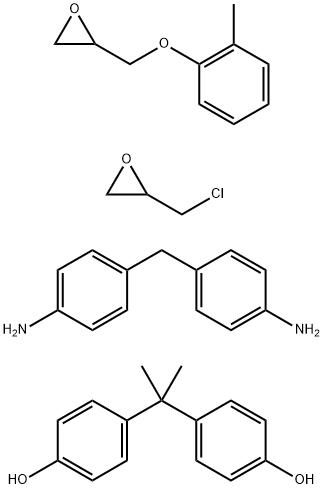 Phenol, 4,4-(1-methylethylidene)bis-, polymer with (chloromethyl)oxirane, 4,4-methylenebisbenzenamine and (2-methylphenoxy)methyloxirane Structure