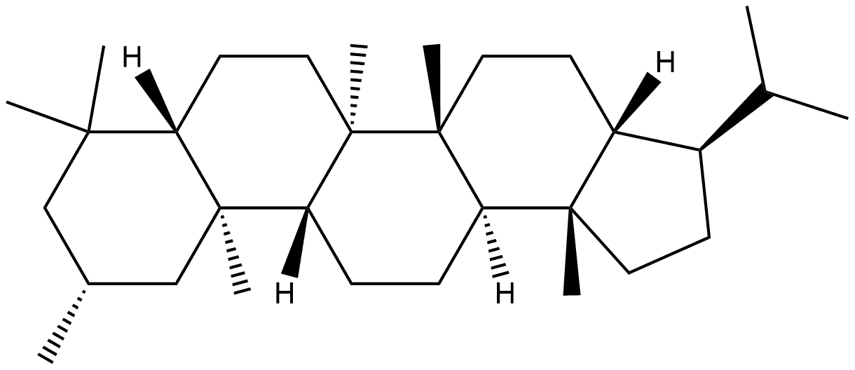 2β,17α(H),21(H)-2-Methylhopane Structure