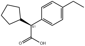 Benzeneacetic acid, α-cyclopentyl-4-ethyl-, (αS)- 结构式