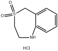 4,1-Benzothiazepine, 1,2,3,5-tetrahydro-, 4,4-dioxide, hydrochloride (1:1) 结构式