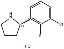 Pyrrolidine, 2-(3-chloro-2-fluorophenyl)-, hydrochloride (1:1), (2S)- 化学構造式