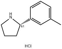 Pyrrolidine, 2-(3-methylphenyl)-, hydrochloride (1:1), (2S)-,1381928-03-5,结构式
