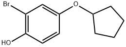 2-Bromo-4-(cyclopentyloxy)phenol 结构式