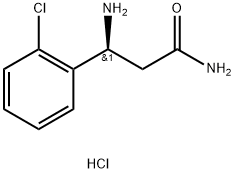 Benzenepropanamide, β-amino-2-chloro-, hydrochloride (1:1), (βS)- Structure