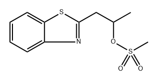 1-(苯并[D]噻唑-2-基)丙-2-基甲磺酸盐, 1384427-99-9, 结构式